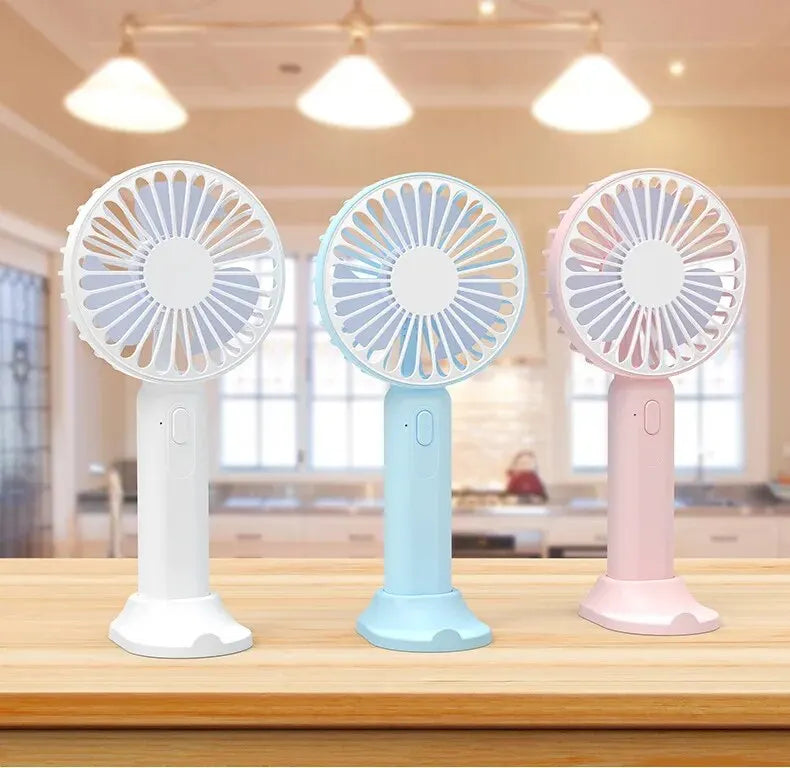 Portable Fan Office Desktop Multifunctional Folding Headed Small Electric Fan USB Mini Portable High Wind Pocket Fan