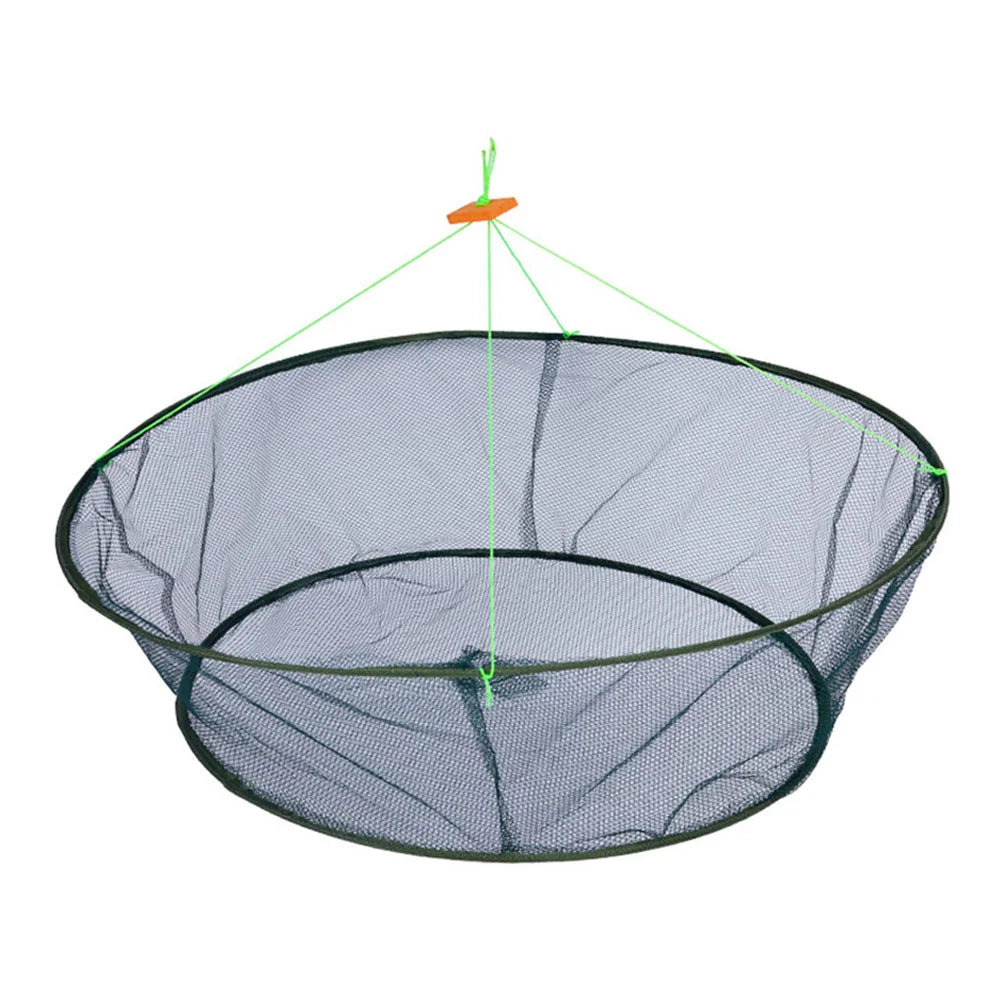 Foldable Drop Net Fishing Landing Prawn Bait Crab Shrimp Pier Harbour Pond Mesh for Vertical Shore Use String Carrying Net Lift