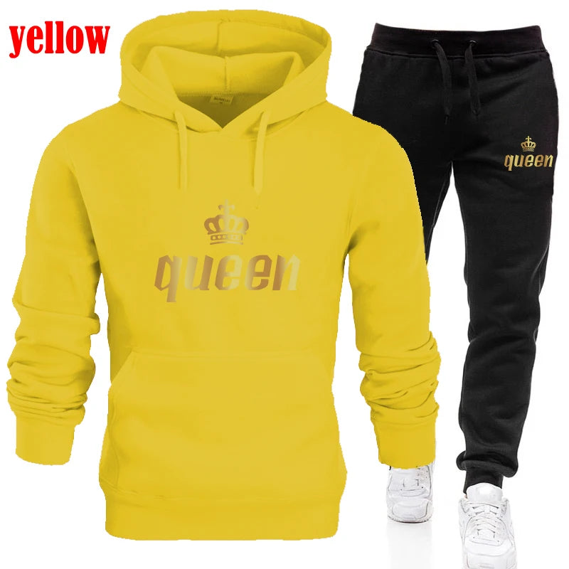 Unisex Hooded Suit Autumn And Winter Hoodie + Pants 2piece Suit Men's And Women's Sportswear Casual Suits