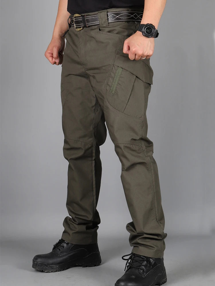 Men City Pants Cargo Trousers Multi-pocket Waterproof Wear-resistant Casual Training Overalls Clothing