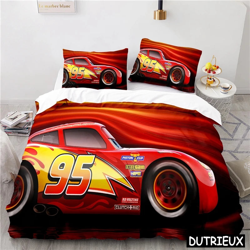 Amazing Bed sheet Cover for Cars Lightning McQueen Mater 3D Print Bedding Set Comforter Cover With Pillowcase Soft Duvet Cover Set For Children Boys Gift