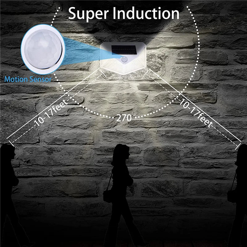 2/4/8/10PCS Solar Light Outdoor LED Wall Lamp PIR Motion Sensor Lamp Waterproof LED Lights For Garden Street Decoration