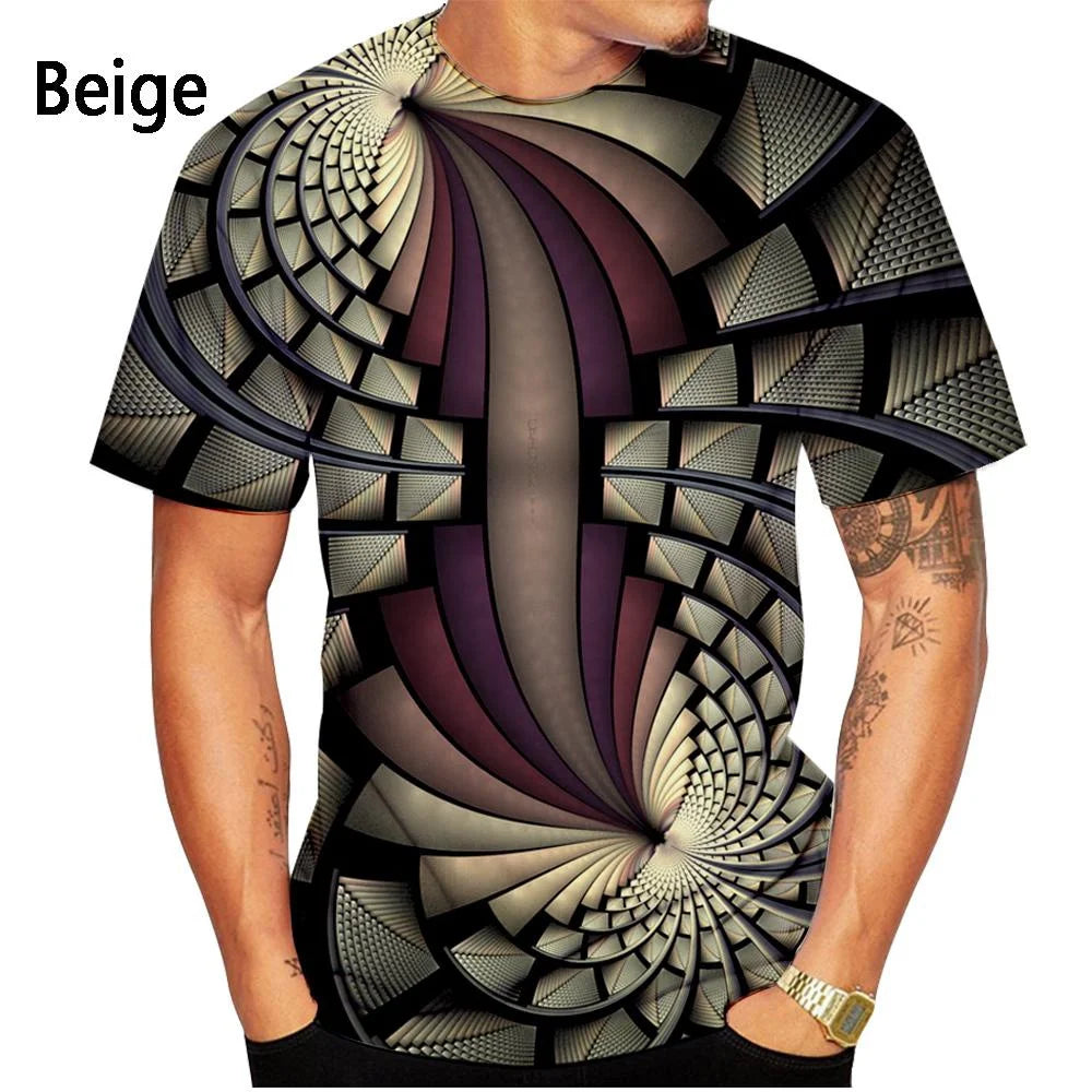 New Fashion Vertigo Hypnosis 3d Printed T-shirt Men and Women Summer Casual Short Sleeve Color Fluorescent Shirt Top