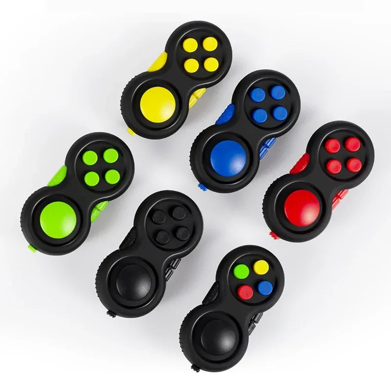 8 Fidget Functions Controller Pad Game Focus Fidget Toy Fidget Pad Cube Relieves Stress and Anxiety Toy