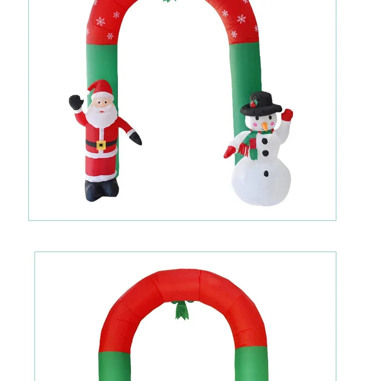 Christmas yard decoration props inflatable Christmas arch Santa Claus snowman inflatable air model