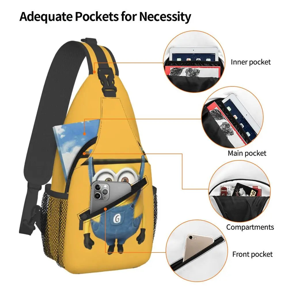 Minions Crossbody Chest Backpack Minion Shoulder Backpack