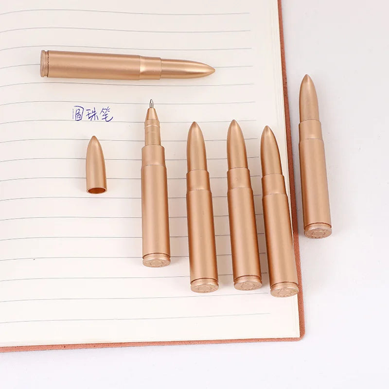 Creative Retro Bullet Shaped Ballpoint Pen Simulation Weapon Pen Promotion Small Gift Stationery School Supplies Gel Pen