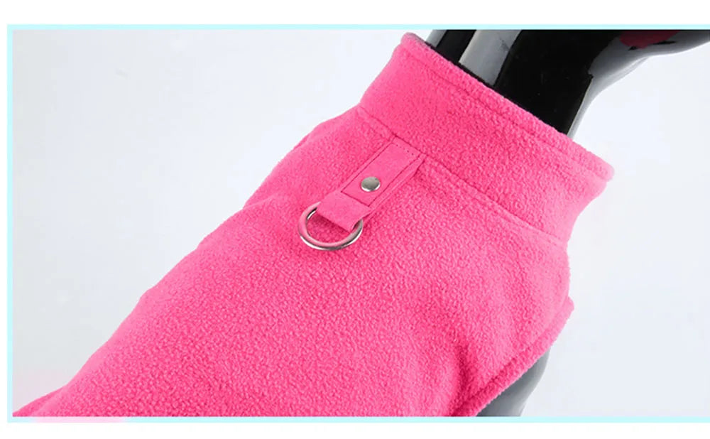 Pet Clothing Dog Fleece Vest Cold Weather Pullover Dog Jacket Winter Dog Clothes Sweater Coat with Leash Ring for Small Dogs Cat