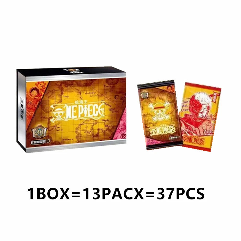 One Piece Collection Cards Rare Booster Box Pack Anime Luffy Zoro Nami Chopper TCG Child Birthday Gift Toy