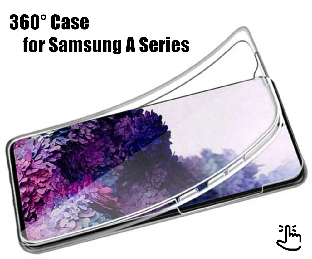 360 Full Clear Case for Samsung Galaxy S22 S21 S23 S20 FE S10 S9 S8 Plus S7Edge Note 20 10 9 Ultra Dual Side Back Phone Cover