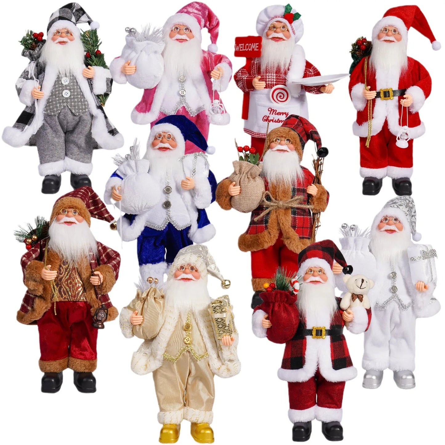 Santa Claus Doll Children Doll Xmas Gift Christmas Tree Decorations 2024