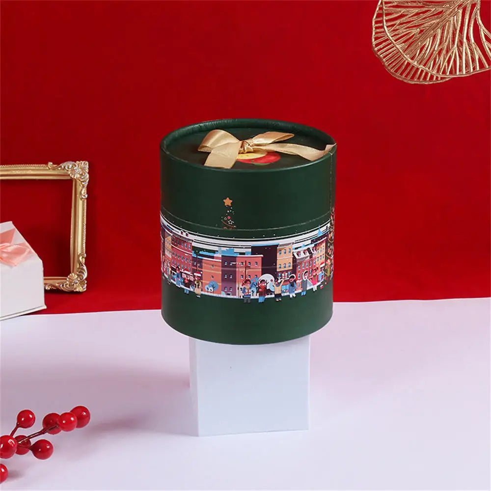 1Pc Christmas Candy Box Christmas Eve Apples Gift Packing Box Mousse Christmas Cake Dessert Boxs Christmas Decoration Supplies