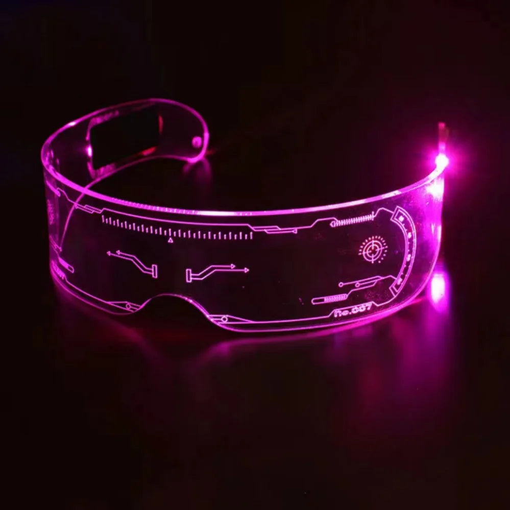 LED Glasses for Music Bar KTV Neon Party Christmas Halloween Decoration LED Goggles