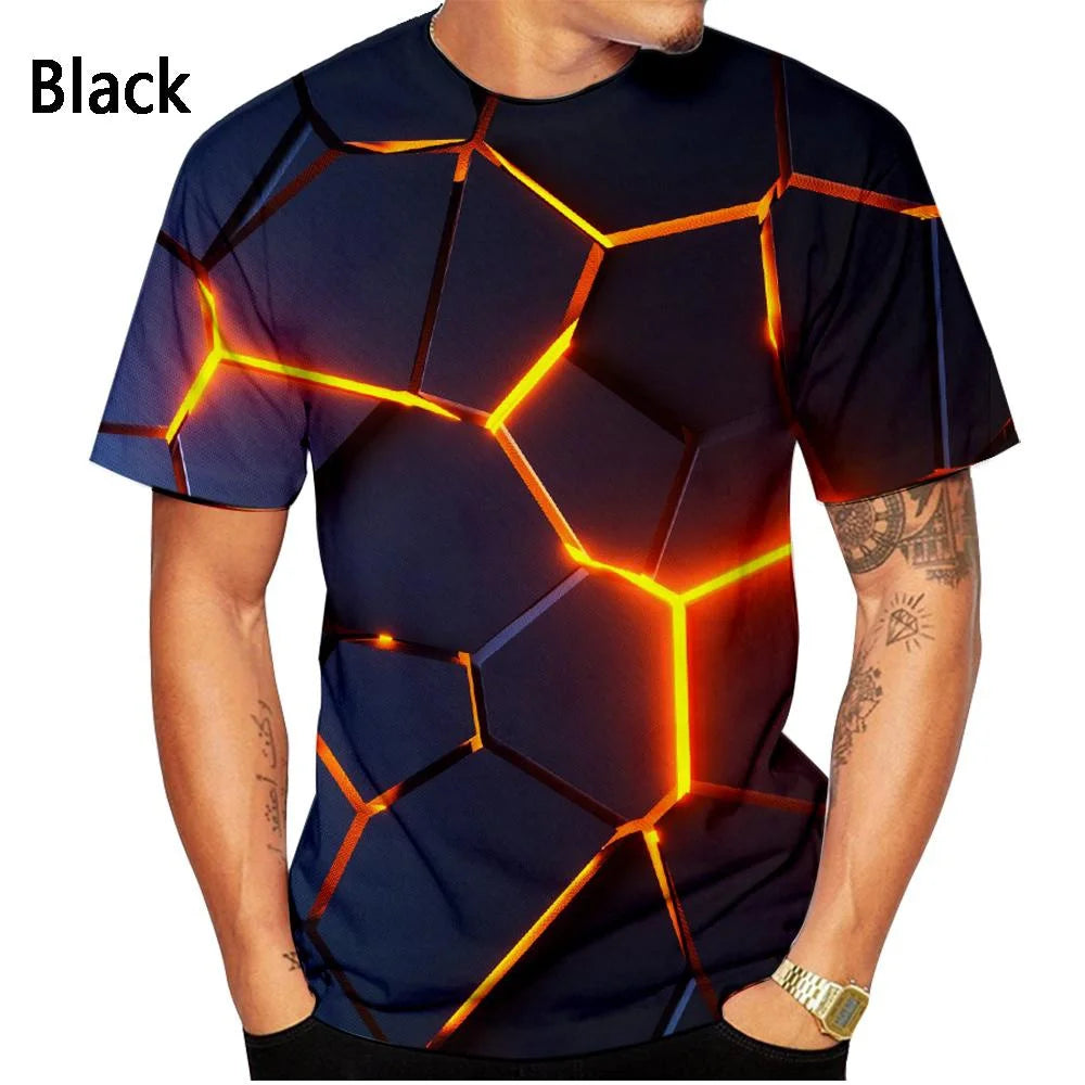 New Fashion Vertigo Hypnosis 3d Printed T-shirt Men and Women Summer Casual Short Sleeve Color Fluorescent Shirt Top