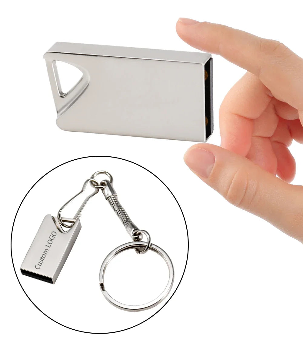 USB Drive 64GB Fashion High Speed Pen Drive 32GB USB Flash Drive 4GB Metal Key Chain Gift