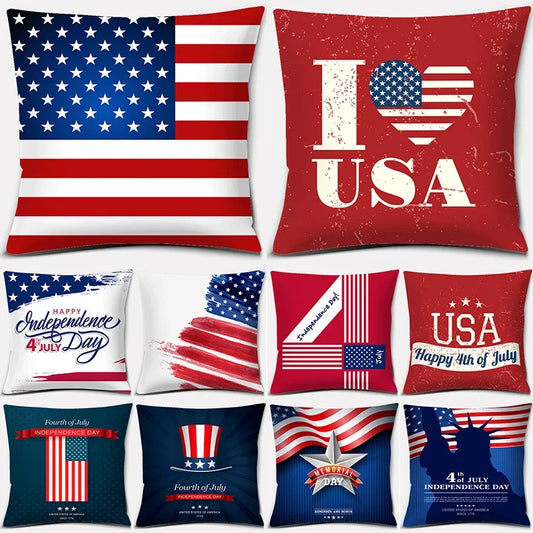 American Independence Day Series LOVE USA Printed Square Home Decoration Pillowcase