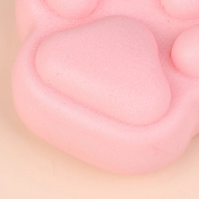 1Pcs Cute Pink Small Cat Paw Slow Rebound Fidget Toy Cat Foot Wet Soft Finger Pinch Decompression Squishy Toy Release Toys