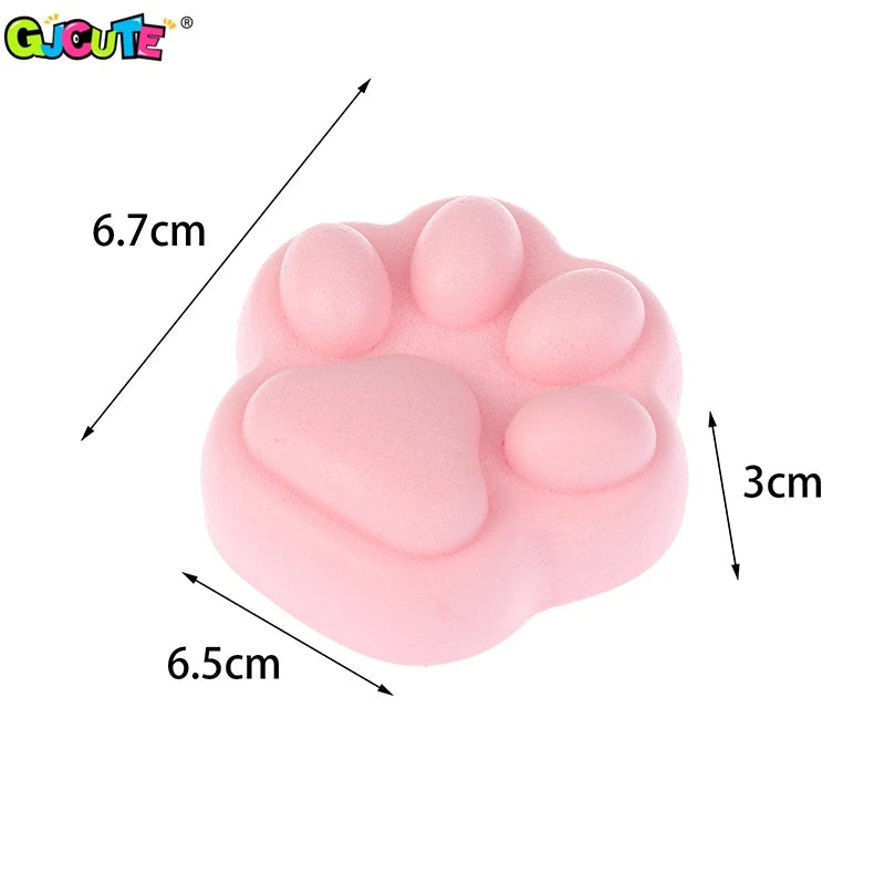 1Pcs Cute Pink Small Cat Paw Slow Rebound Fidget Toy Cat Foot Wet Soft Finger Pinch Decompression Squishy Toy Release Toys