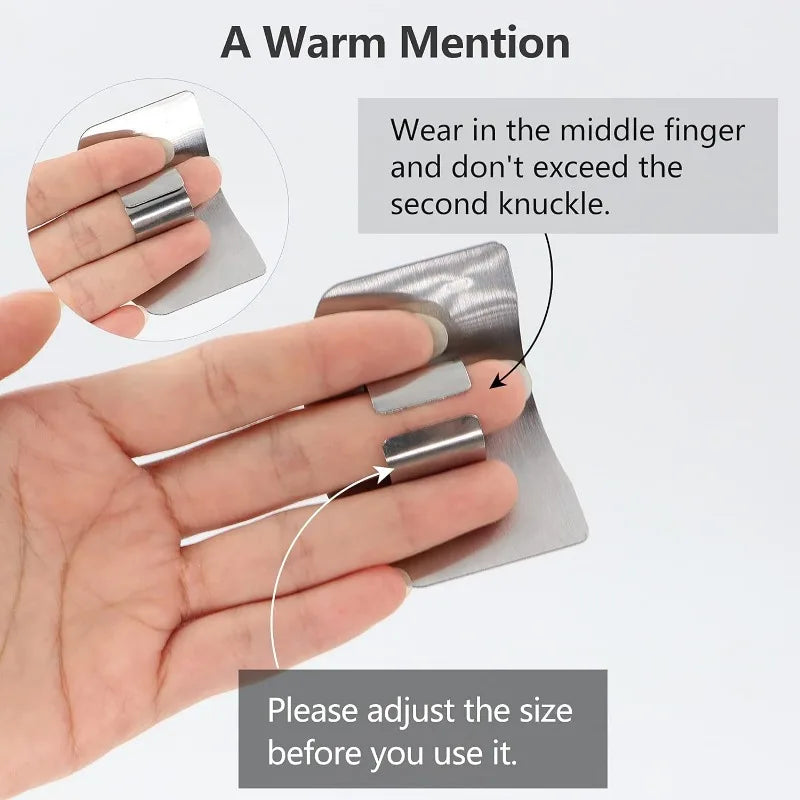 3/1pcs Stainless Steel Finger Guard Cutting Shiel Adjustable Vegetable Cutting Thumb Guard Finger Protector Tools Kitchen Gadget