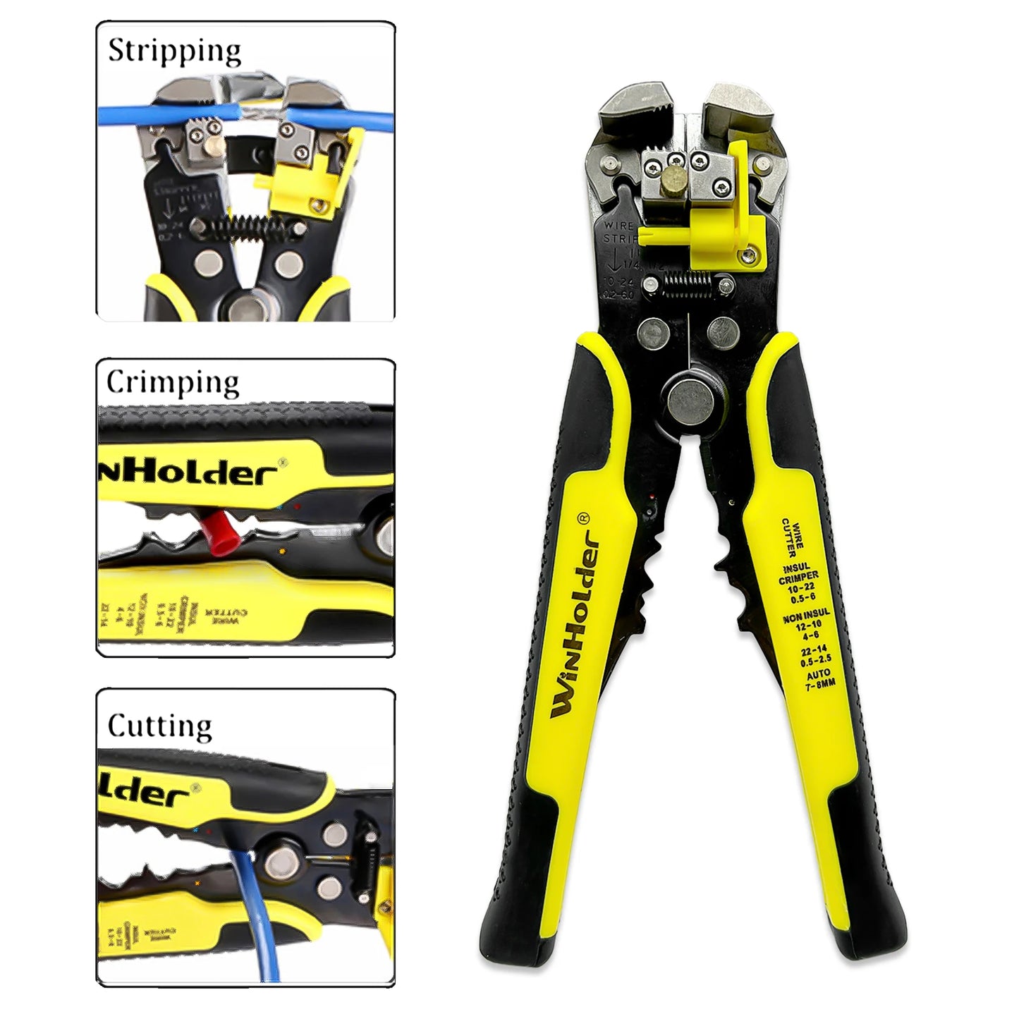 Professional Electrician Wire Tool Cable Wire Stripper Cutter Crimper Automatic Crimping Stripping Plier