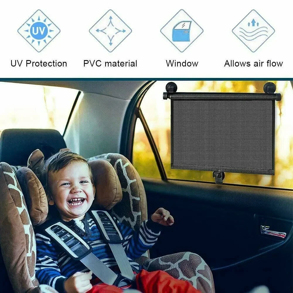 Shading Curtain Car Auto Side Window Roll Curtain Household Living Rooms Sun Shading Rolling Blinds Windshield Cover