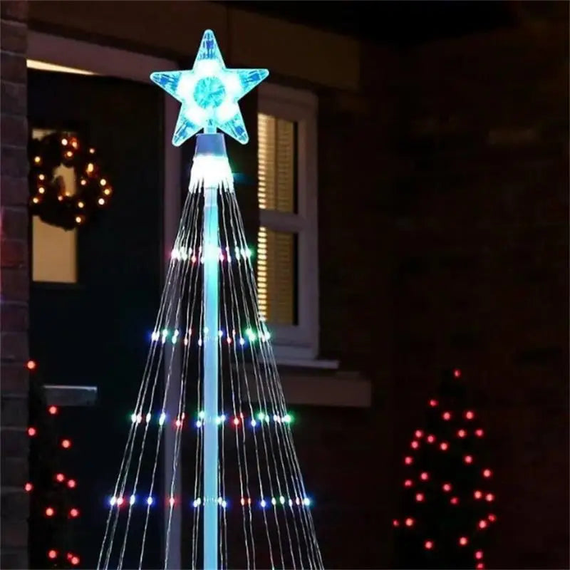 Animated Lightshow Cone Christmas Tree Led Yard Light Led String Lights Waterproof IP44 Home Xmas Outdoor Decoration US Plug