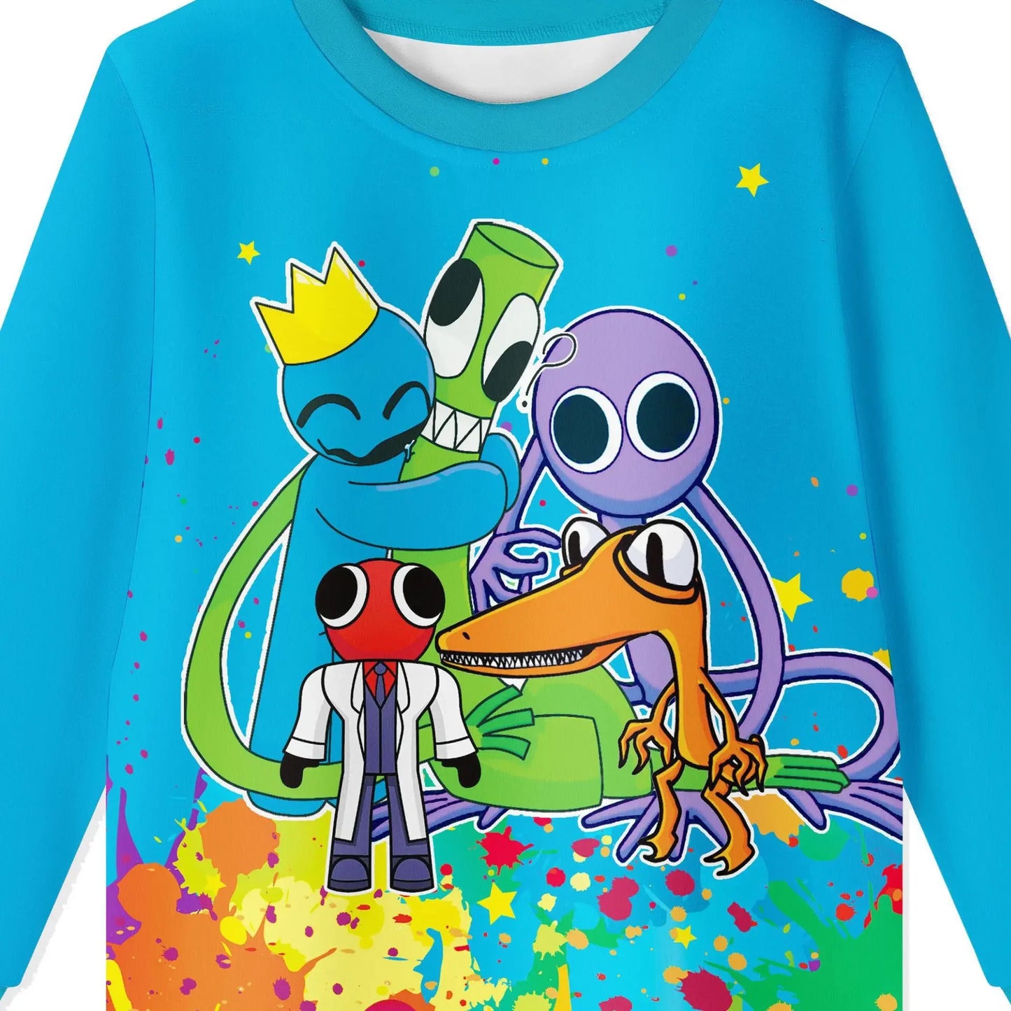 2pcs New ROBLOX Rainbow Friends Men's Baby Autumn/Winter Long Sleeve Set