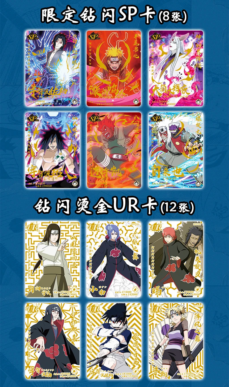 Naruto SSR Card Deluxe Collection Edition Card Naruto Sasuke Anime Character TCG Board Game