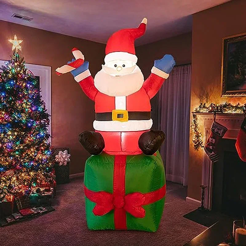 6FT Inflatable Santa Claus Christmas Decoration Indoor and Outdoor inflatable air model Christmas Gift