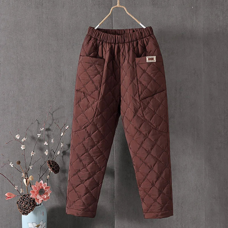 Hot Women Winter Pants Cotton Padded Thick Warm Trousers Waterproof Ski Pants Casual