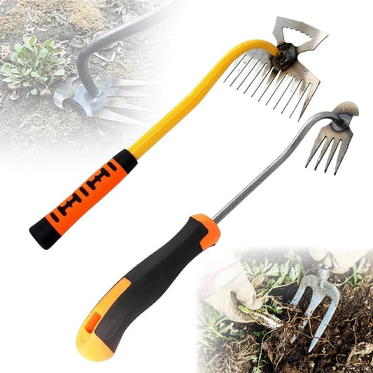 Grass Pot Soil Weeding Tool Manganese Steel 4/11 Tooth Manual Excavator Refurbished Garden Land Herb Supplies Easily Pulled