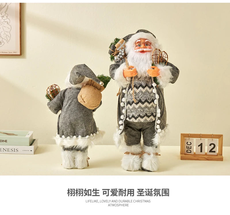 60cm Large Santa Claus Merry Christmas Decorations for Home Happy New Year Santa Claus Doll Window Decorations Home gift