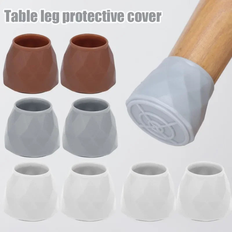 50/1pcs Chair Foot Protector Cover Silicone Furniture Legs Table Foot Covers Non-slip Cap Floor Protection Mat Home Decoration