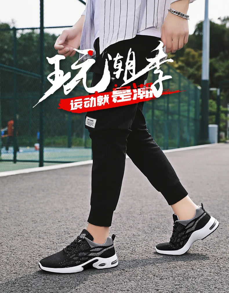 Breathable lace-up running shoes Korean version light casual sports shoes