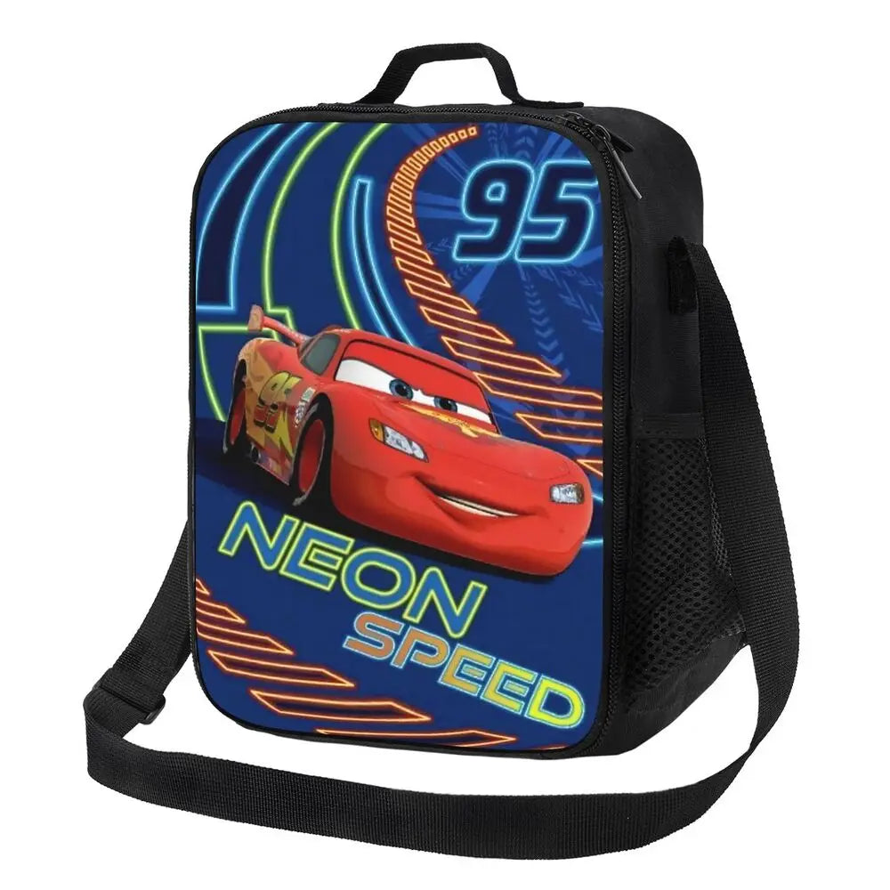 Lightning McQueen Racer Thermal Insulated Lunch Bag Women Lunch Tote for Kids School Children Storage Bento Food Box