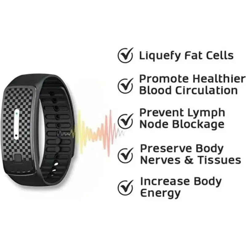 Ultrasonic Body Shape Wristband Smart Magnetic Lymphatic Detox Bracelet Heart Rate Fitness Pedometer Wristbands