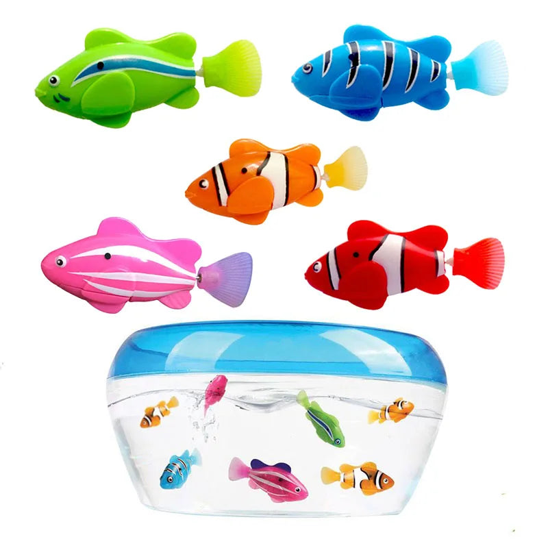 Electronic Fish Swimming Toys Battery Included Pet for Kids Bath ing Tank Decorating Act Like Real