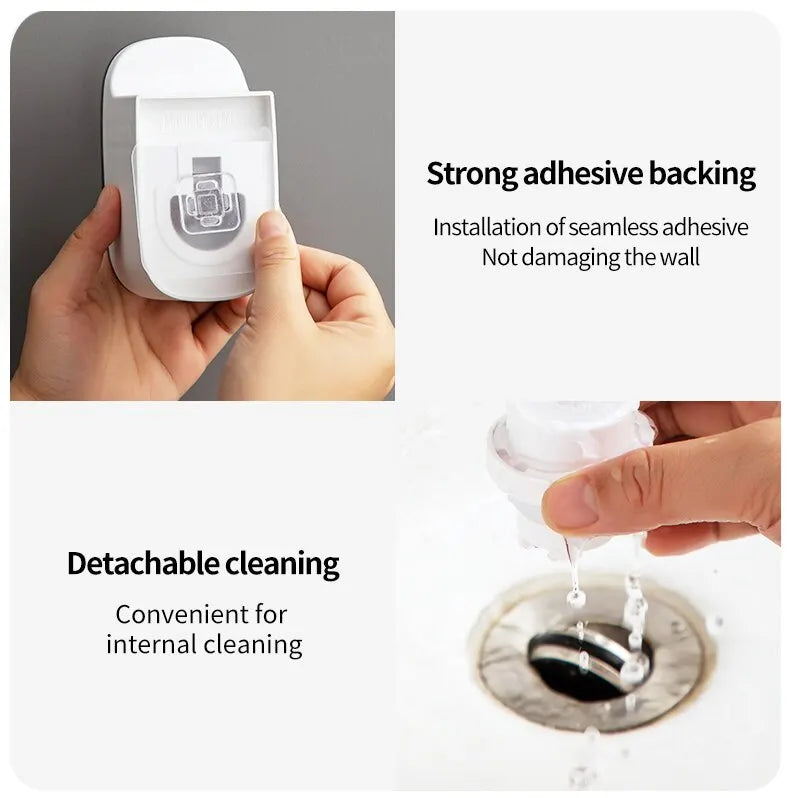 Automatic Toothpaste Dispenser Bathroom Accessories Wall Mount Lazy Toothpaste Squeezer Toothbrush Holder