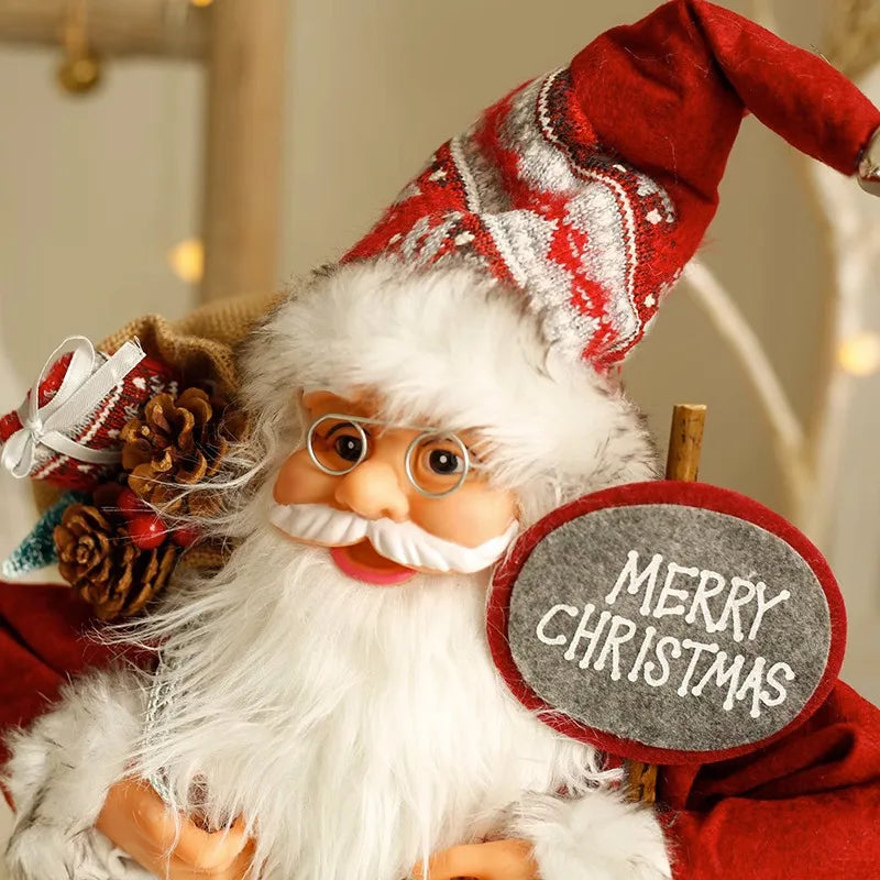 60cm Large Santa Claus Merry Christmas Decorations for Home Happy New Year Santa Claus Doll Window Decorations Home gift