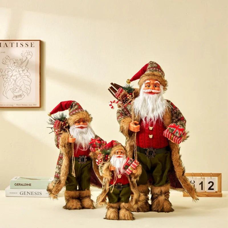 60cm Large Santa Claus Merry Christmas Decorations for Home Happy New Year Santa Claus Doll Window Decorations Home gift