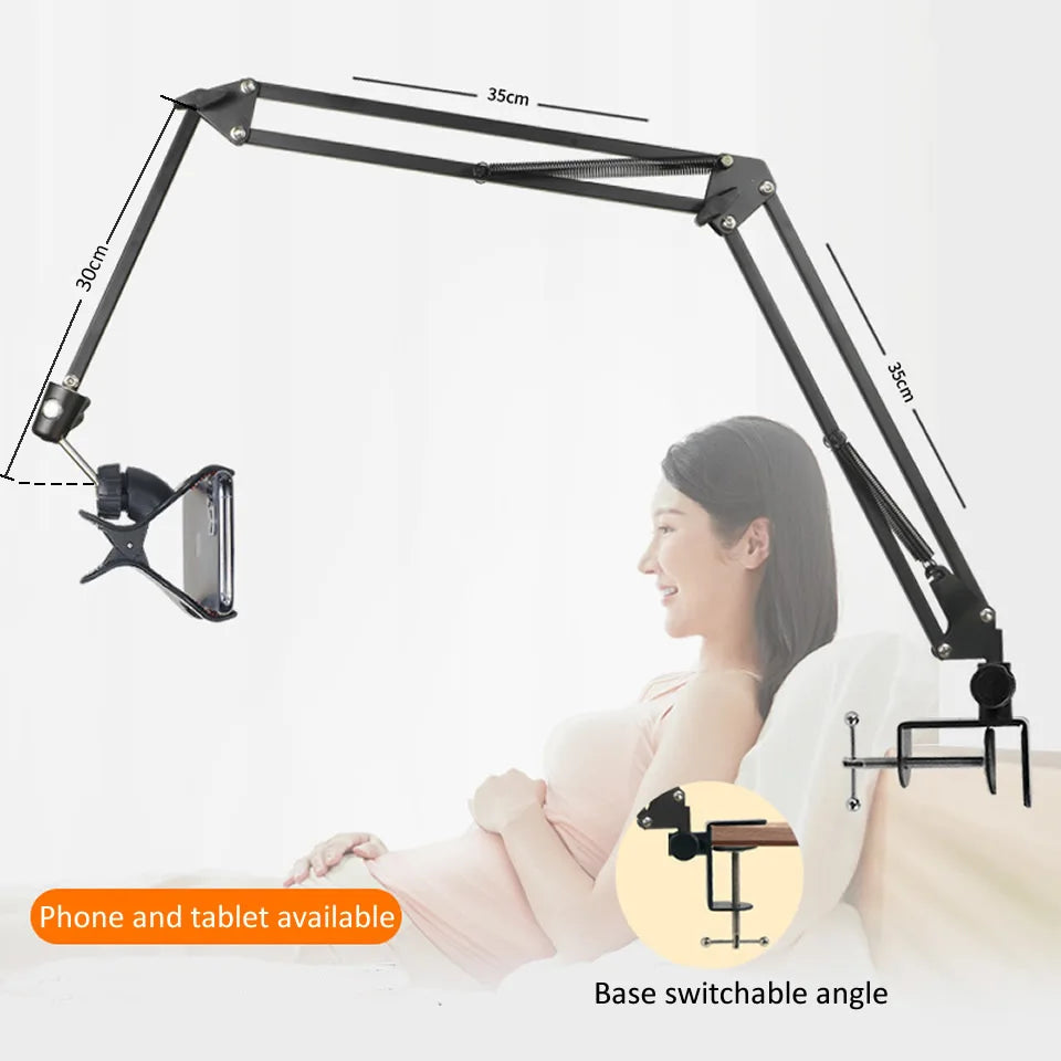 360Degree Long Arm Tablet Holder Stand for 4 to 11inch Tablet Smartphone Bed Desktop Lazy Holder Bracket Support for iPad