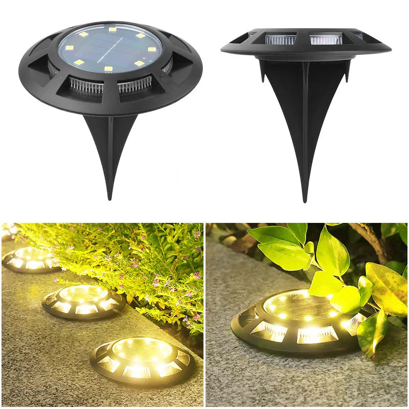 Solar Ground Light Outdoor Waterproof LED for Garden Underground Yard Lawn Pathway Landscape Decoration