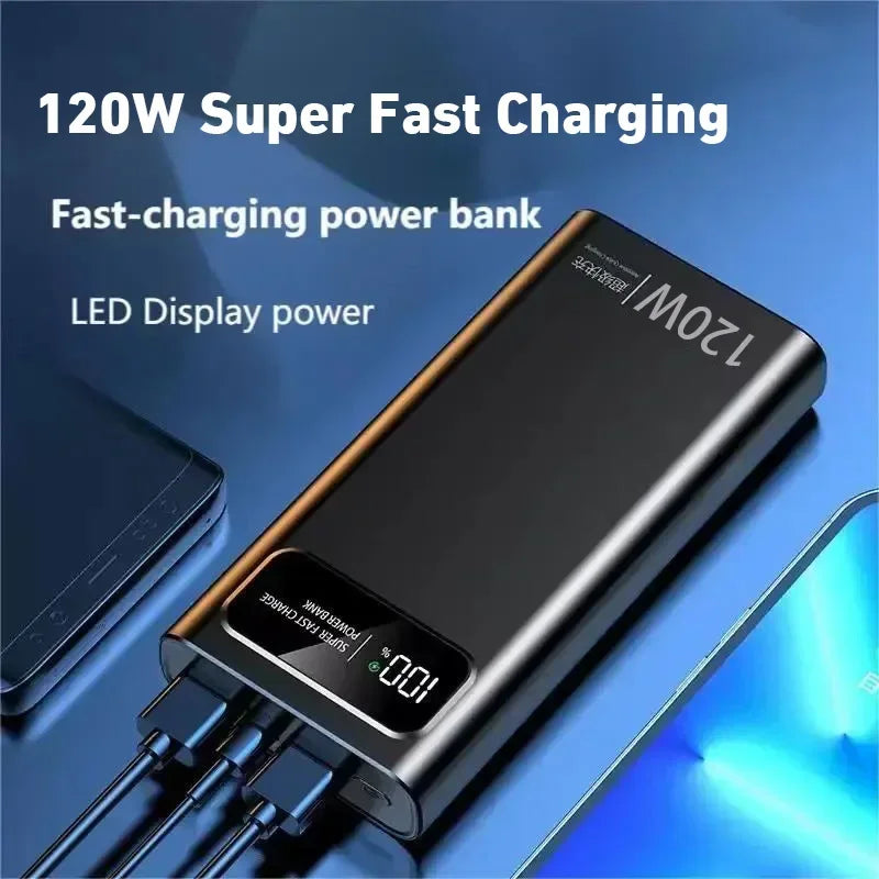 Xiaomi 200000mAH 120W Power Bank Super Fast Charging Battery High Capacity Digital Display Power Bank For Iphone 15 14 Xiaomi