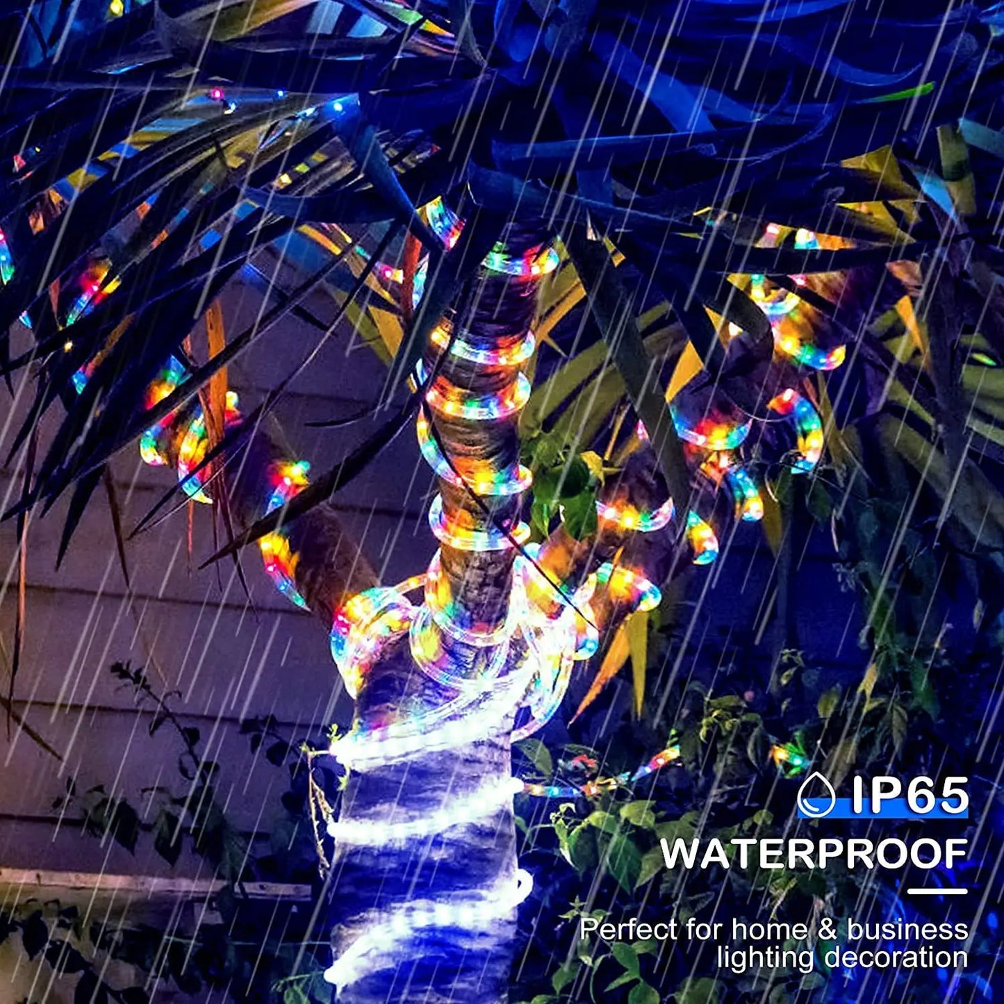 Garland LED Tube Rope Fairy Lights Waterproof Garland Battery Operated 150 LEDs For Indoor Outdoor Christmas Decoration