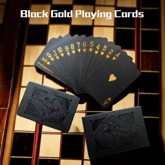 Black Gold Playing Card Game Card Group Waterproof Poker Suit Magic