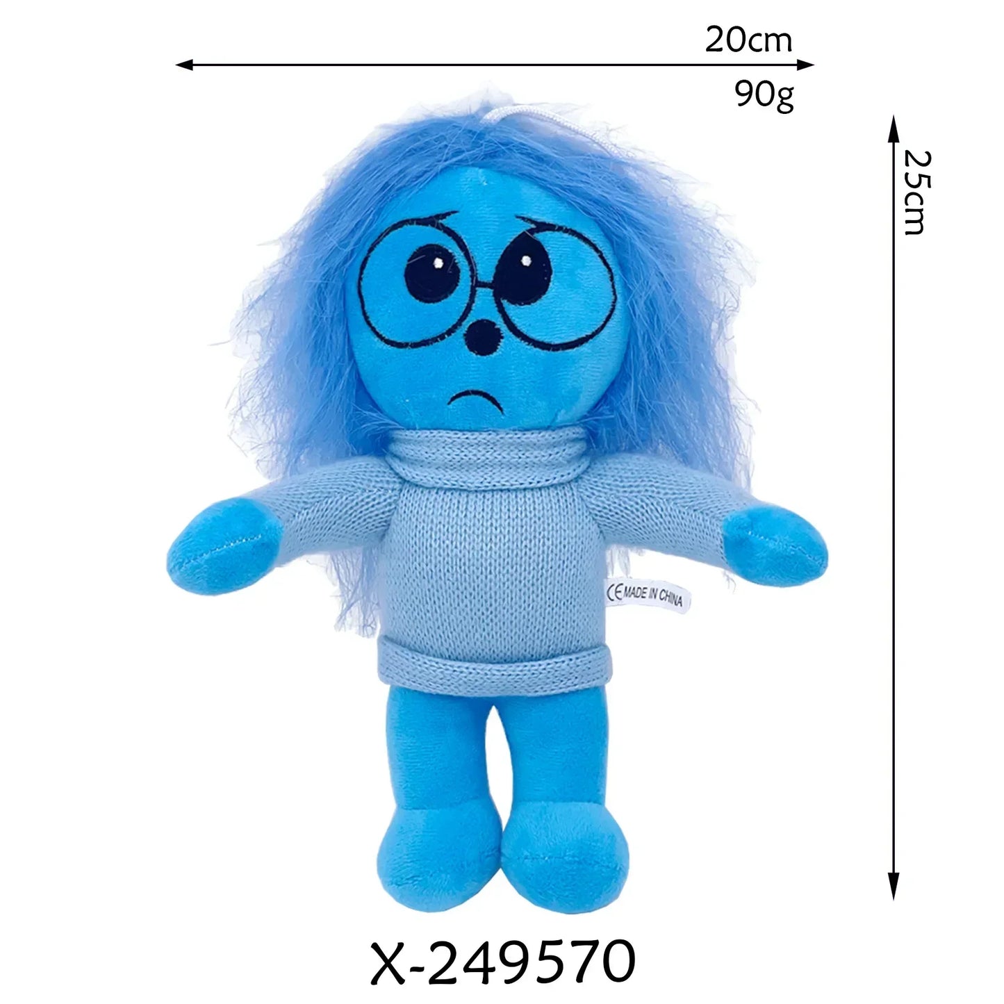 Inside Out 2 Plush Anxiety Doll Cute Joy Fear Anger Disgust Sadness Riley Plushies Toys Collection Model Toy Birthday Gift