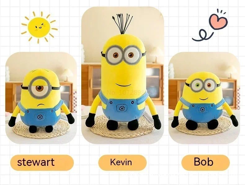 Minions Characters Yellow Plush Toys Bob Stuart In Jeans Soft Toys Dolls & Hobbies Christmas Birthday Gift