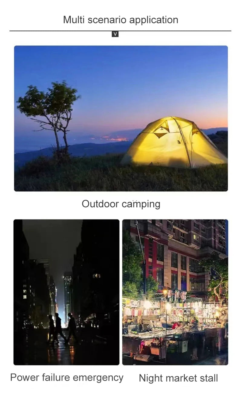 USB Rechargeable LED Light Emergency Bulb  Tents Lighting Camping Equipment Bulb Portable Lanterns