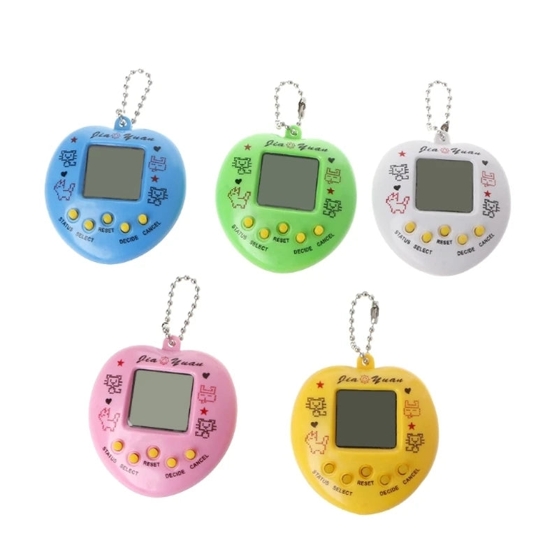 Digital Game Keychain Nostalgic Virtual Digital Pet Retro Handheld Electronic Game Machine with Keychain