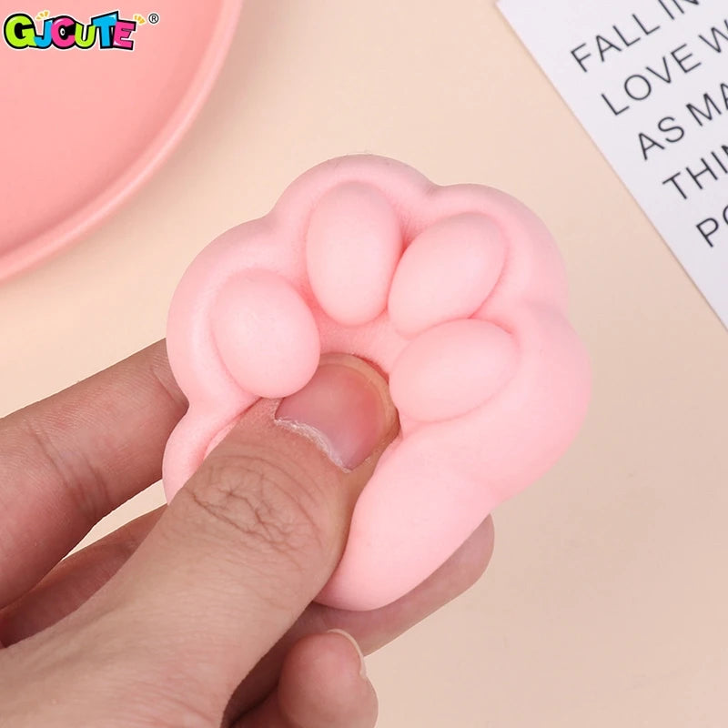 1Pcs Cute Pink Small Cat Paw Slow Rebound Fidget Toy Cat Foot Wet Soft Finger Pinch Decompression Squishy Toy Release Toys